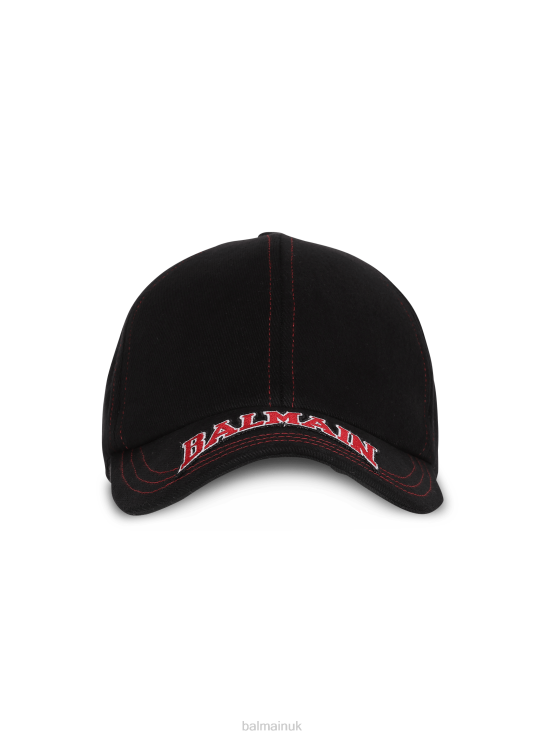 Accessories D00221177 Black Balmain x Puma Men Embroidered Cap