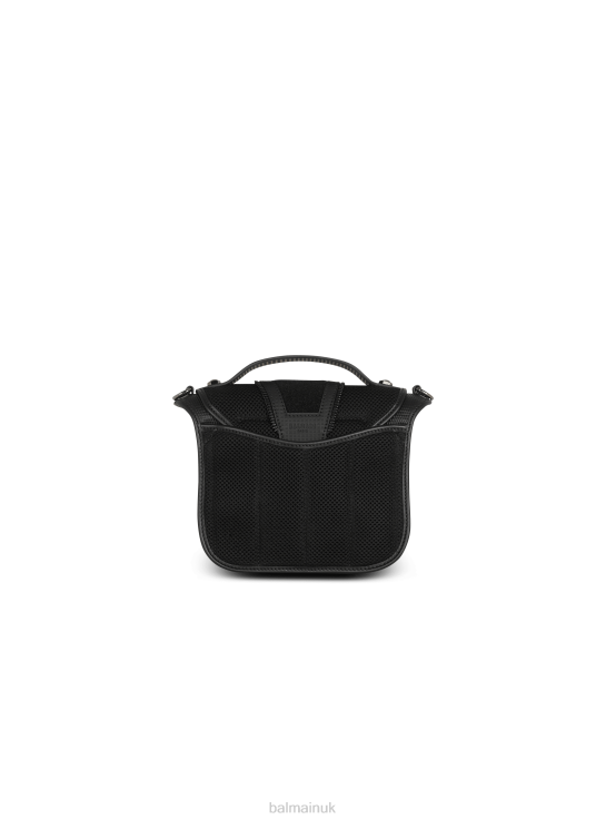 Accessories D00221158 Black Balmain Men Leather Blaze Bag
