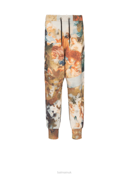 Clothing D00221074 Multicolor Balmain Men Sky Print Jogging Bottoms