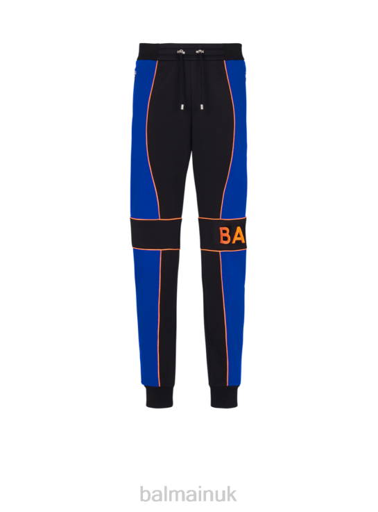Clothing D00221081 Multicolor Balmain Men Jogging Bottoms With Brand Logo Inserts