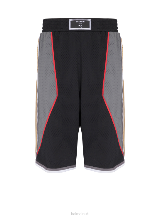 Clothing D00221055 Black Balmain x Puma Men Basketball Shorts