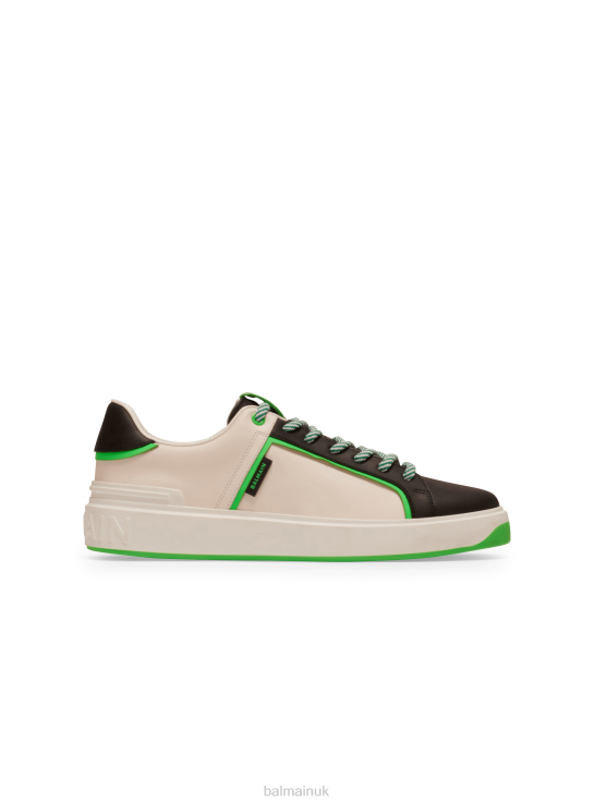 Footwear D00221129 White Balmain Men B-Court Leather Trainers