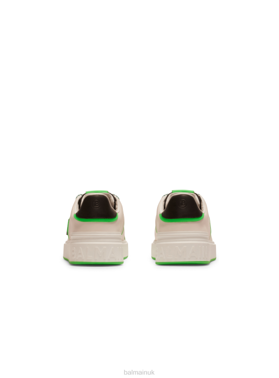 Footwear D00221129 White Balmain Men B-Court Leather Trainers