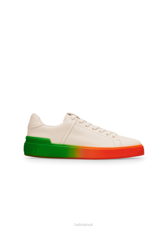 Footwear D00221137 Multicolor Balmain Men B-Court Leather Trainers
