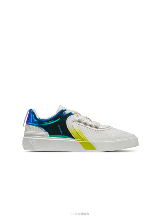 Footwear D00221145 Blue Balmain Men B-Skate Trainers In Leather And Suede
