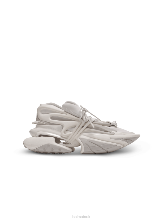 Footwear D00221091 White Balmain Men Neoprene And Leather Unicorn Low-Top Sneakers