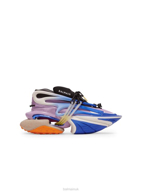 Footwear D00221098 Multicolor Balmain Men Unicorn Low-Top Trainers In Neoprene And Leather