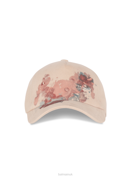Accessories D0022777 Multicolor Balmain Women Sky Printed Cotton Cap