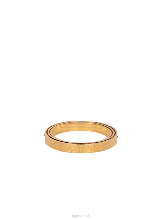 Accessories D0022739 Gold Balmain Women Articulated Zodiaque Bracelet