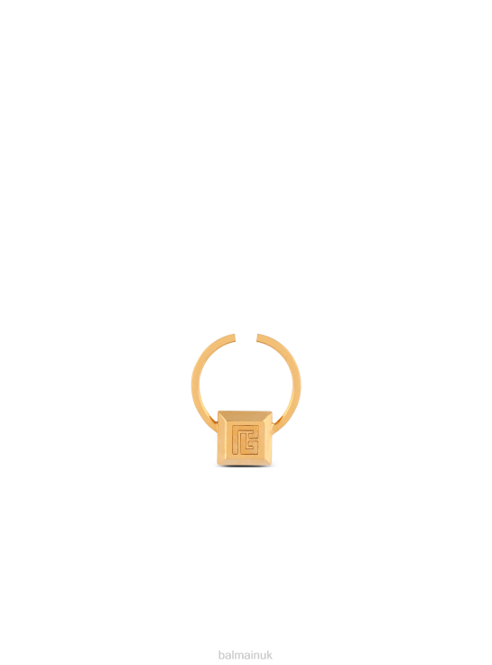 Accessories D0022746 Gold Balmain Women Engraved Brass Nose Jewellery