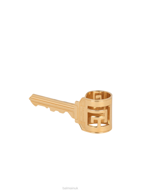 Accessories D0022751 Gold Balmain Women Brass Key Ring
