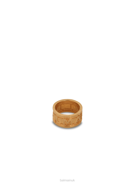 Accessories D0022754 Gold Balmain Women Tone Brass Tubular Ring