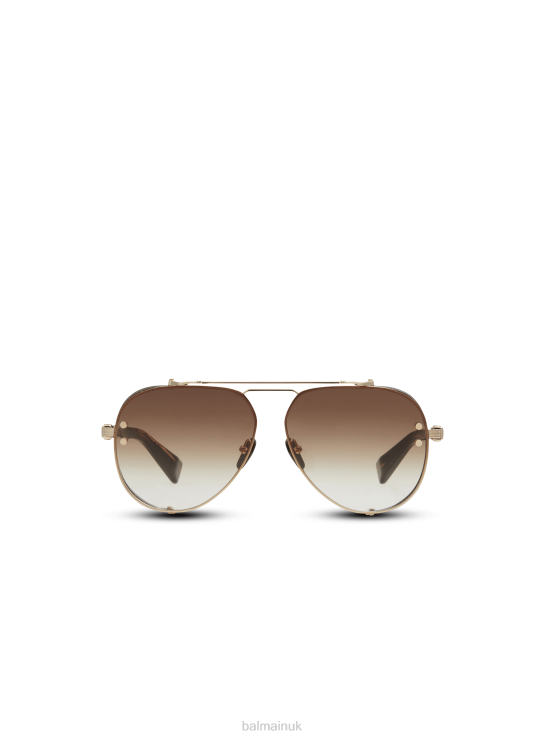 Accessories D0022725 Brown Balmain Women Captaine Sunglasses