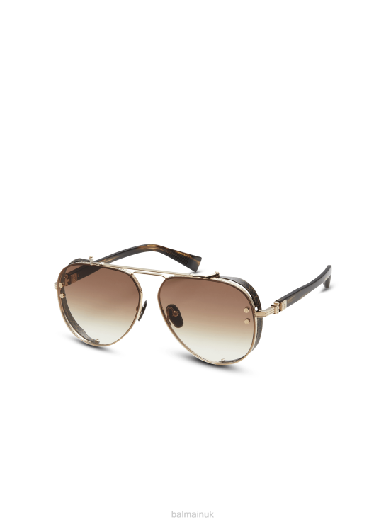 Accessories D0022725 Brown Balmain Women Captaine Sunglasses