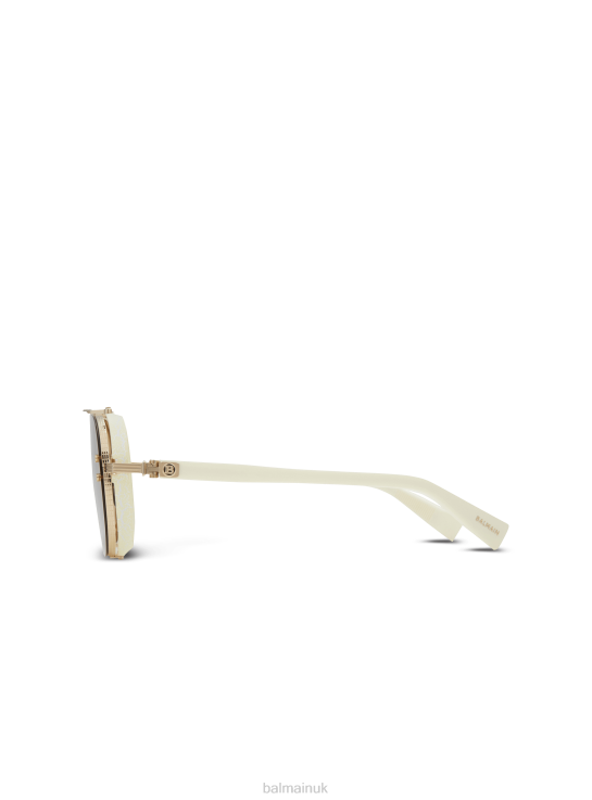 Accessories D0022726 White Balmain Women Captaine Sunglasses