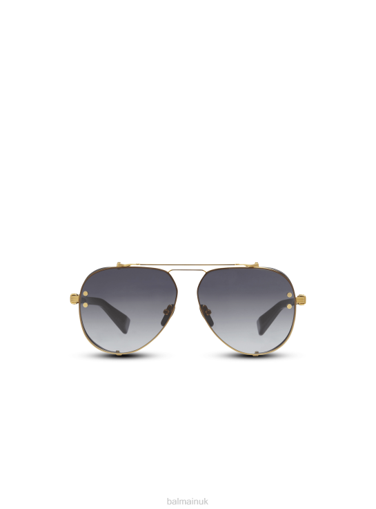 Accessories D0022731 Gold Balmain Women Captaine Sunglasses
