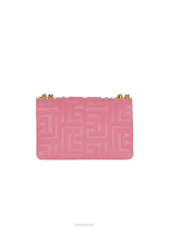 Accessories D0022517 Pink Balmain Women 1945 Soft Small Bag In Quilted Leather