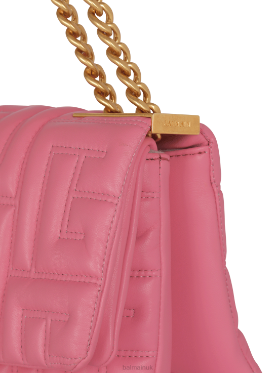 Accessories D0022517 Pink Balmain Women 1945 Soft Small Bag In Quilted Leather
