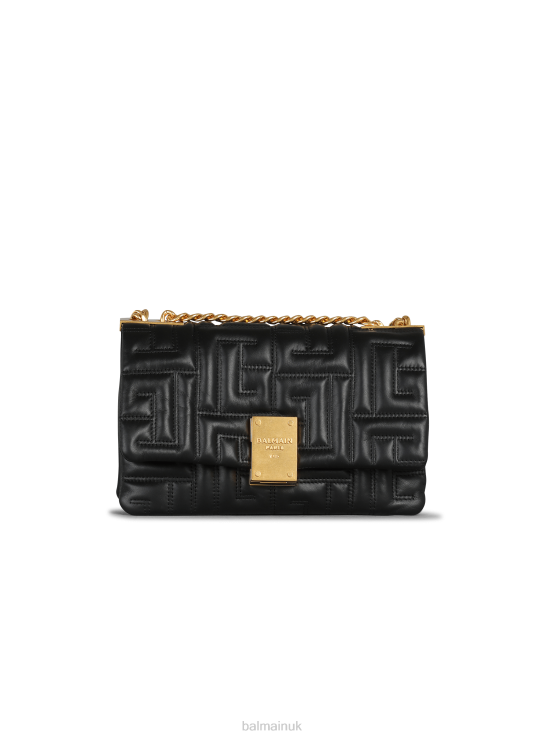 Accessories D0022524 Black Balmain Women 1945 Soft Small Bag In Quilted Leather