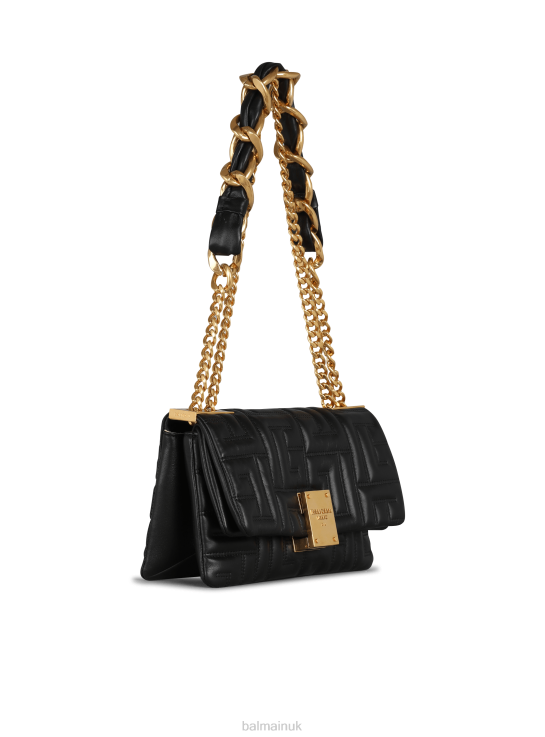 Accessories D0022524 Black Balmain Women 1945 Soft Small Bag In Quilted Leather