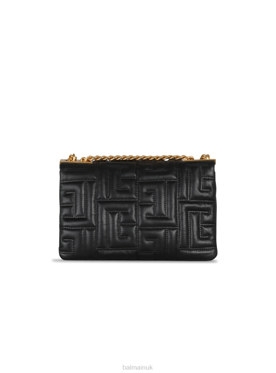 Accessories D0022524 Black Balmain Women 1945 Soft Small Bag In Quilted Leather