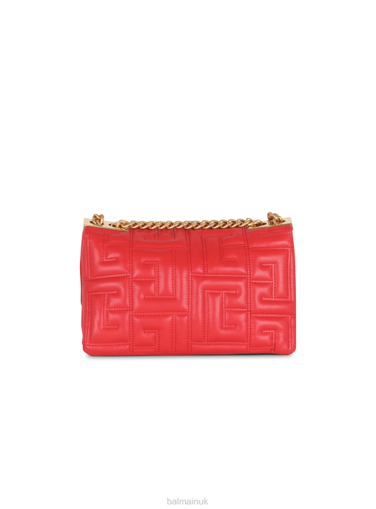 Accessories D0022534 Red Balmain Women 1945 Soft Small Bag In Quilted Leather