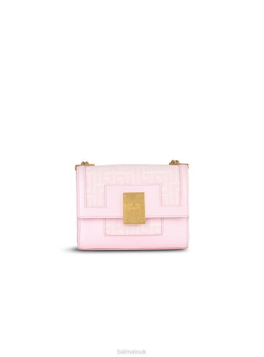 Accessories D0022537 Pink Balmain Women Small-Sized Bicolor Jacquard 1945 Bag