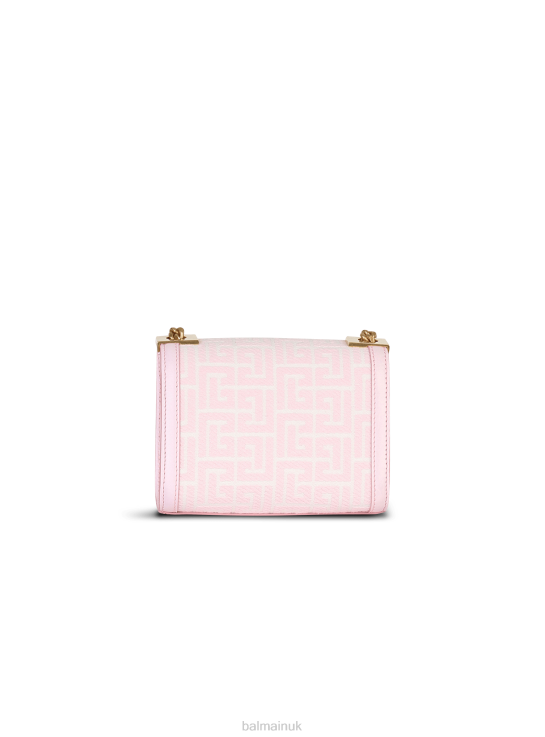 Accessories D0022537 Pink Balmain Women Small-Sized Bicolor Jacquard 1945 Bag
