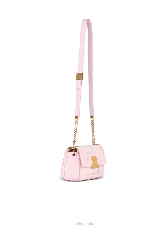 Accessories D0022537 Pink Balmain Women Small-Sized Bicolor Jacquard 1945 Bag