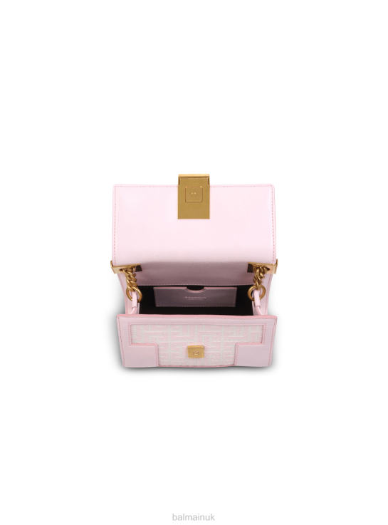 Accessories D0022537 Pink Balmain Women Small-Sized Bicolor Jacquard 1945 Bag