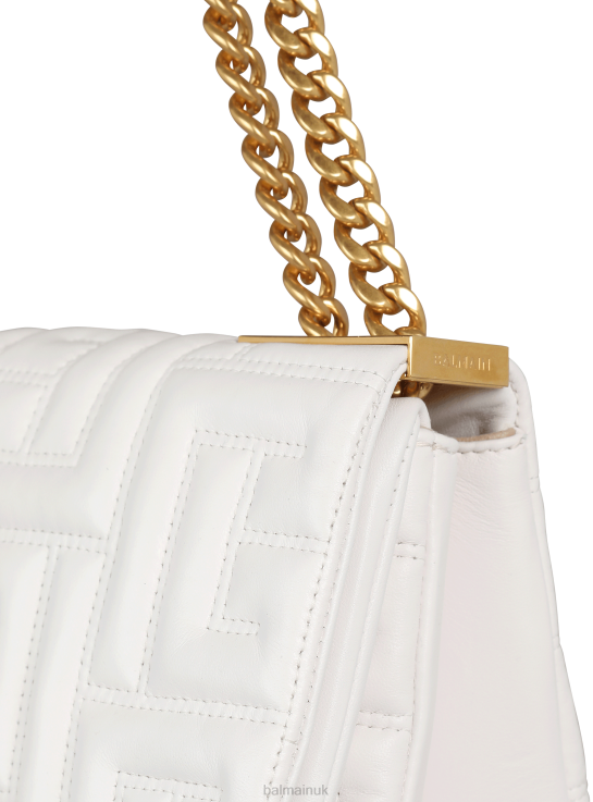 Accessories D0022539 Pink Balmain Women Small 1945 Soft Bag In Quilted Leather