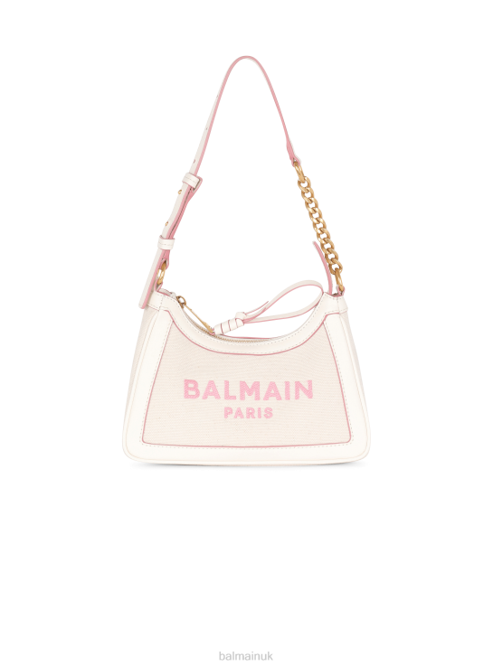 Accessories D0022562 Beige Balmain Women B-Army Canvas Bag With Leather Details