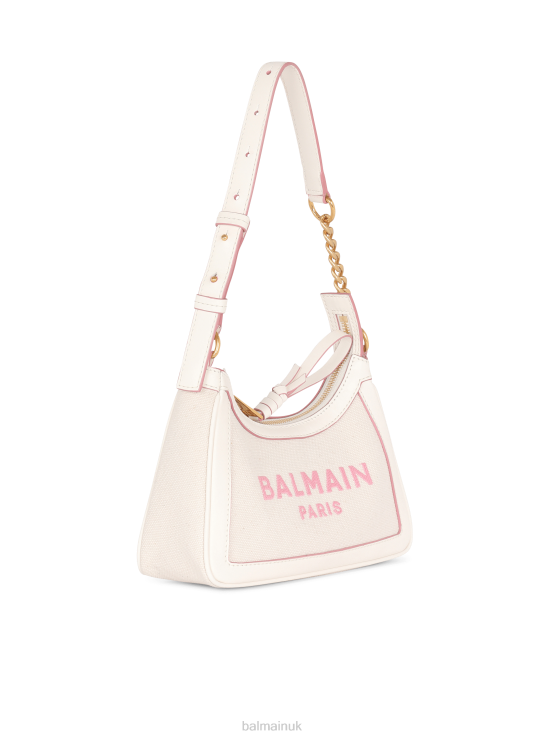 Accessories D0022562 Beige Balmain Women B-Army Canvas Bag With Leather Details