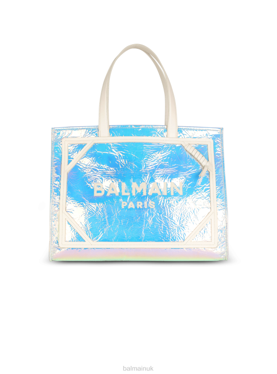 Accessories D0022567 Multicolor Balmain Women B-Army Iridescent Leather Shopping Bag