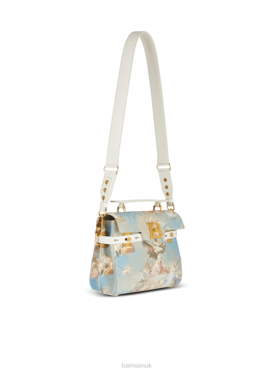 Accessories D0022448 Multicolor Balmain Women B-Buzz 23 Bag In Sky Print Canvas