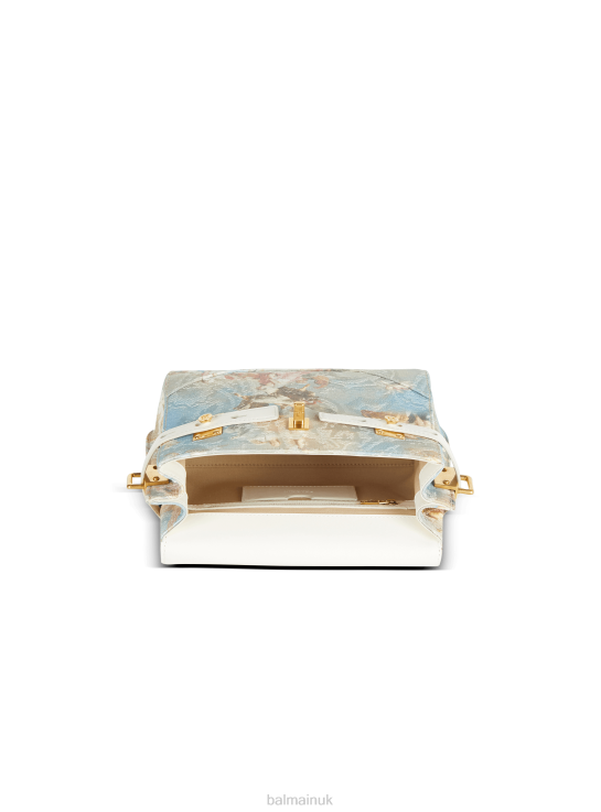 Accessories D0022448 Multicolor Balmain Women B-Buzz 23 Bag In Sky Print Canvas