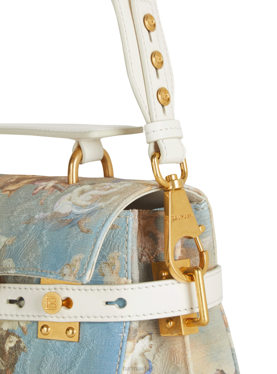 Accessories D0022448 Multicolor Balmain Women B-Buzz 23 Bag In Sky Print Canvas