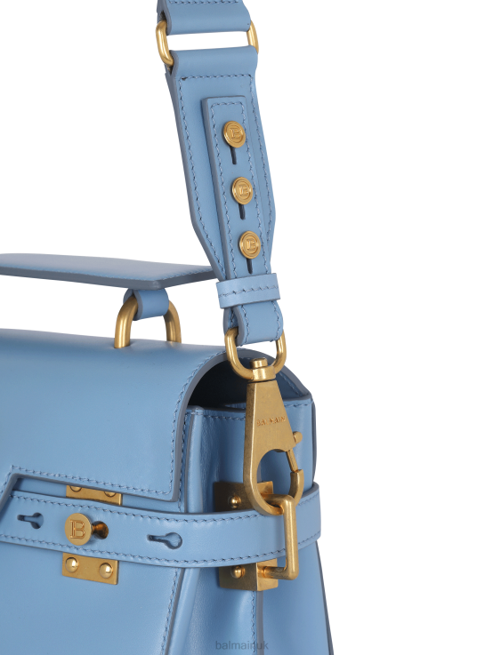 Accessories D0022453 Blue Balmain Women Smooth Leather B-Buzz 23 Bag