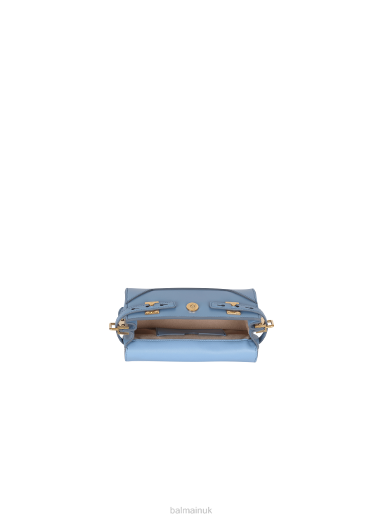 Accessories D0022454 Blue Balmain Women Smooth Leather B-Buzz 19 Bag