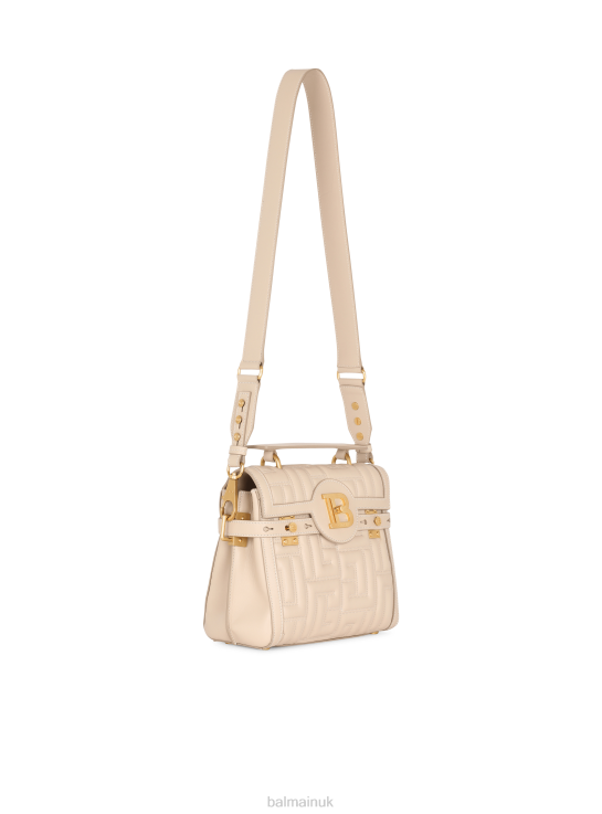 Accessories D0022457 Beige Balmain Women B-Buzz 23 Bag In Monogram Quilted Leather