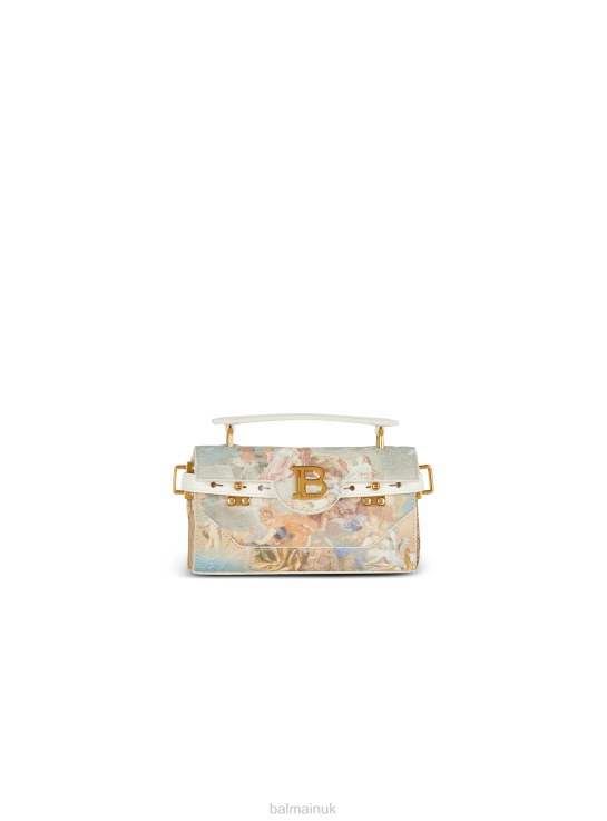 Accessories D0022460 Multicolor Balmain Women B-Buzz 19 Bag In Sky Print Canvas With Leather Details