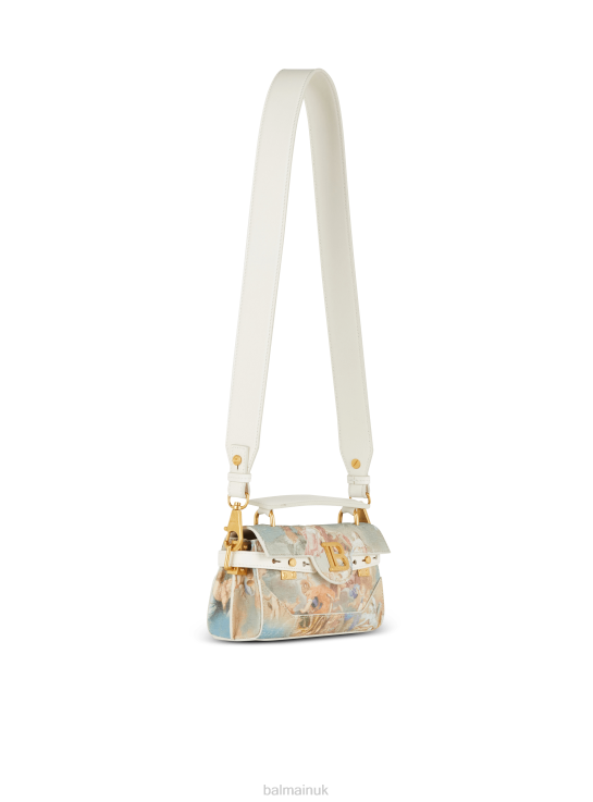 Accessories D0022460 Multicolor Balmain Women B-Buzz 19 Bag In Sky Print Canvas With Leather Details
