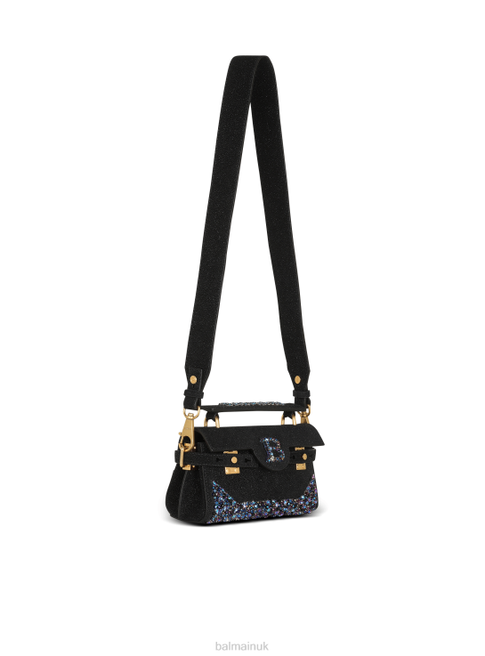 Accessories D0022466 Black Balmain Women B-Buzz 19 Bag In Embroidered Leather
