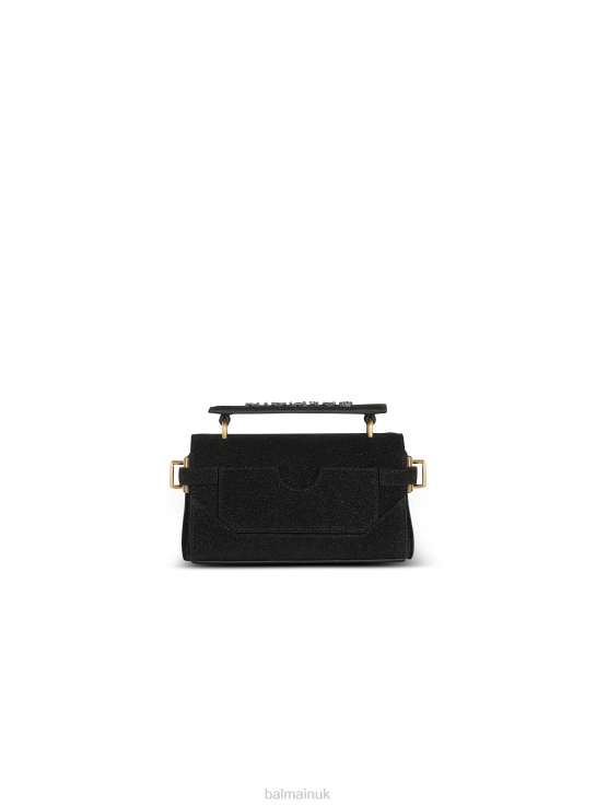 Accessories D0022466 Black Balmain Women B-Buzz 19 Bag In Embroidered Leather