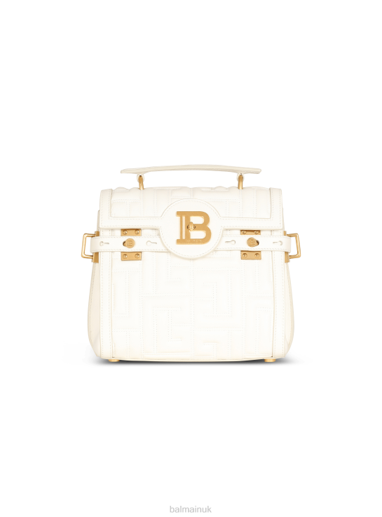 Accessories D0022494 White Balmain Women B-Buzz 23 Quilted Leather Bag