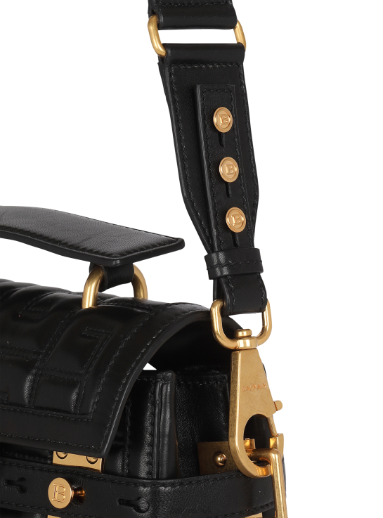 Accessories D0022501 Black Balmain Women B-Buzz 23 Quilted Leather Bag