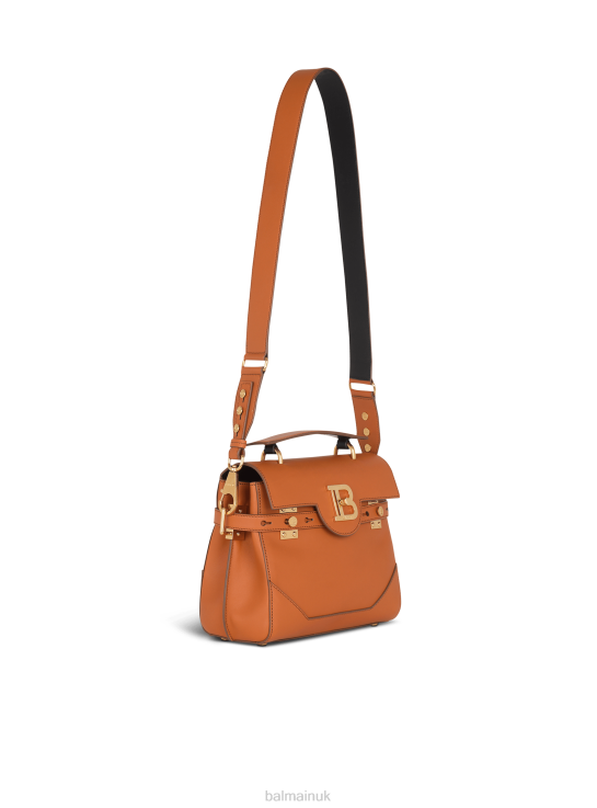 Accessories D0022513 Brown Balmain Women Quilted Leather B-Buzz 23 Bag