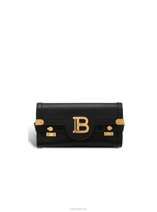 Accessories D0022489 Black Balmain Women Smooth Leather B-Buzz 23 Clutch Bag