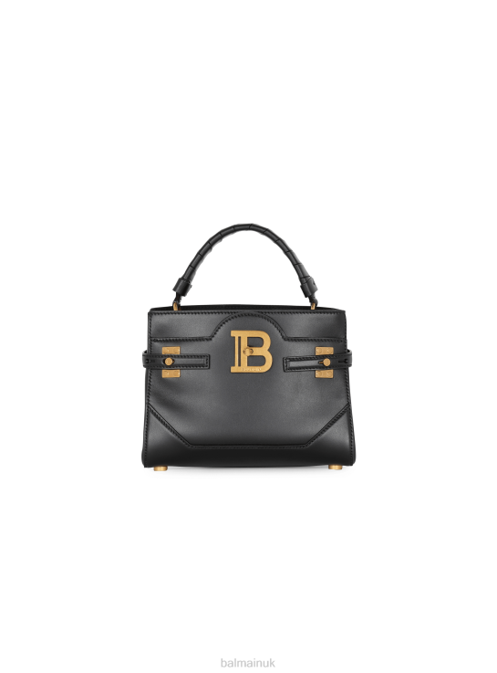 Accessories D0022471 Black Balmain Women B-Buzz 22 Top Handle Leather Bag
