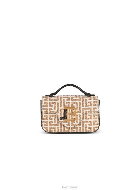 Accessories D0022456 Gold Balmain Women B-Buzz Mini Bag With Lurex Monogram